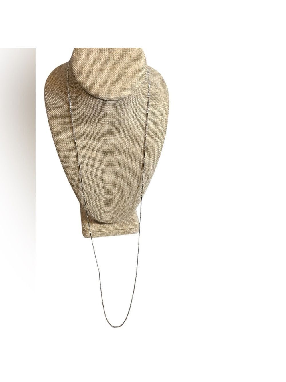 Vintage Monet Silver-Tone Hammered Link Necklace